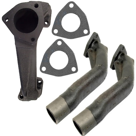 Aic Replacement Parts 734700M1 Exhaust Manifold w Gaskets & Elbow Fits Massey Ferguson 175 180 255 734700M1-GASKET-ELBOW